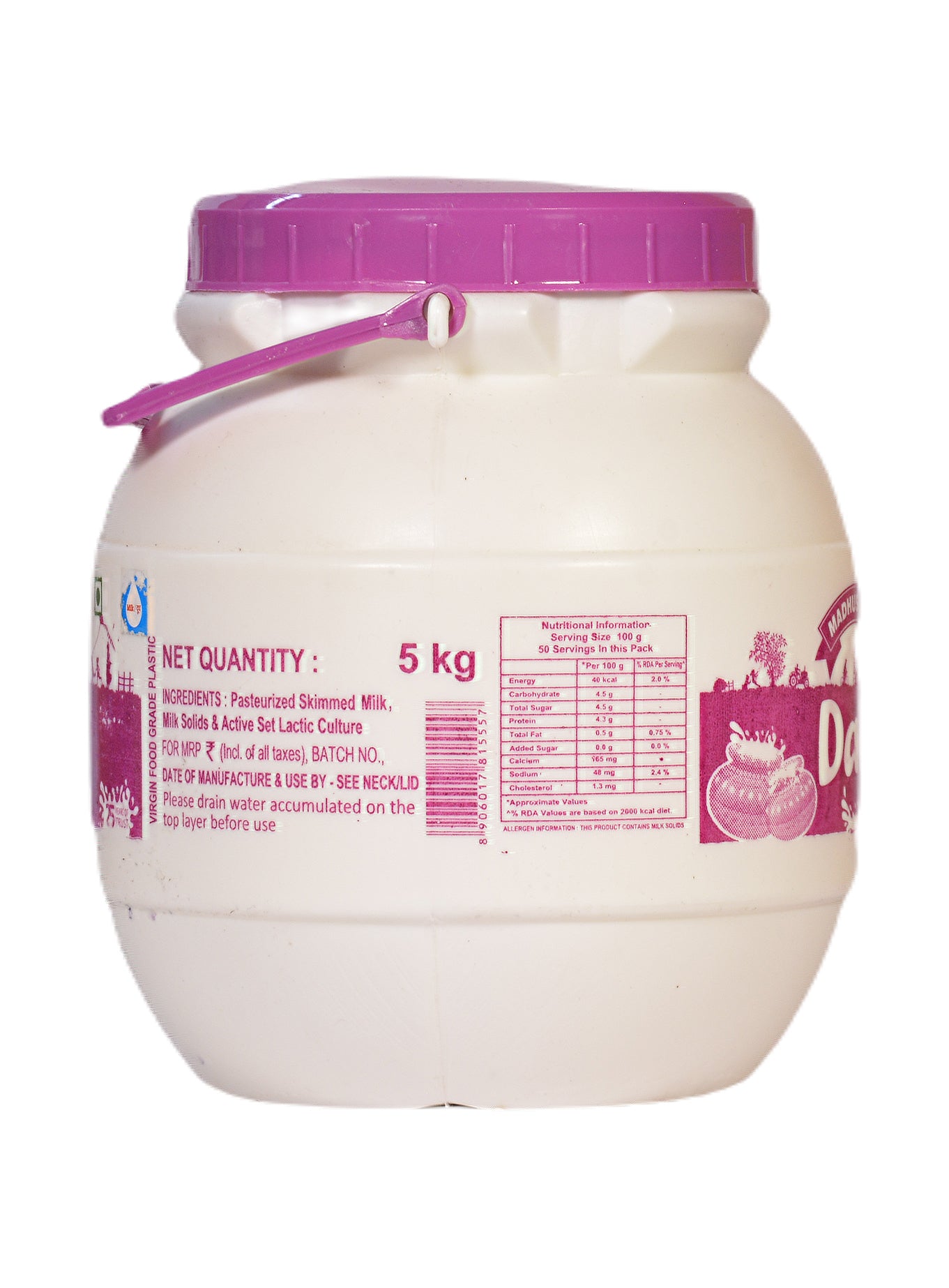 Madhusudan Dahi Lite 5 kg Jar Pack