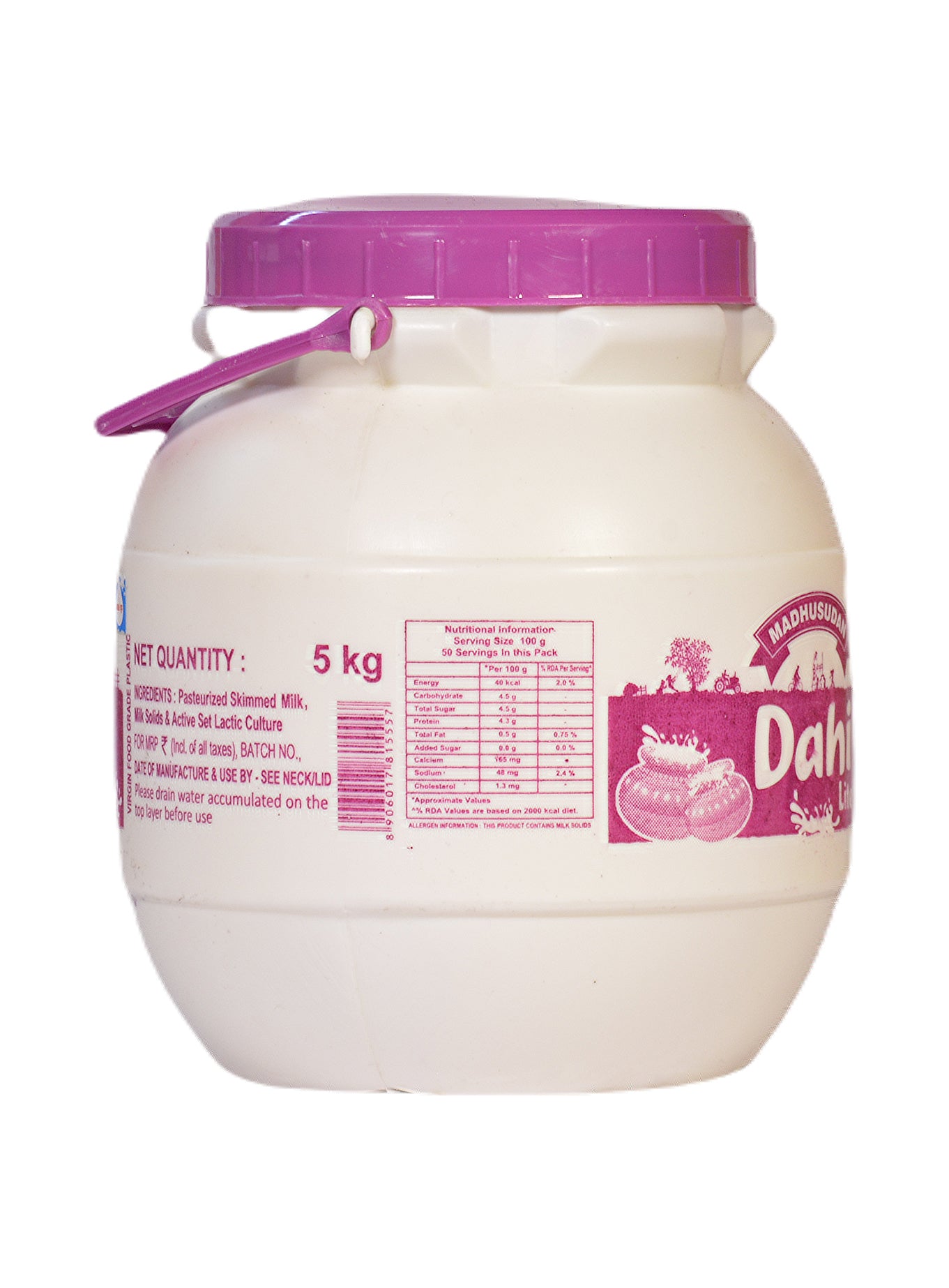 Madhusudan Dahi Lite 5 kg Jar Pack