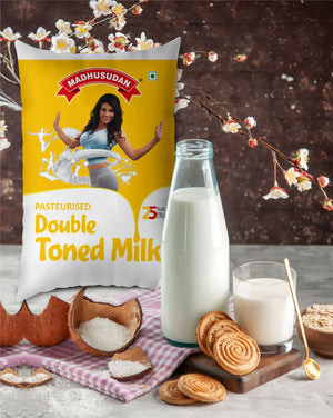 Madhusudan Double Toned Milk 1 ltr Pack