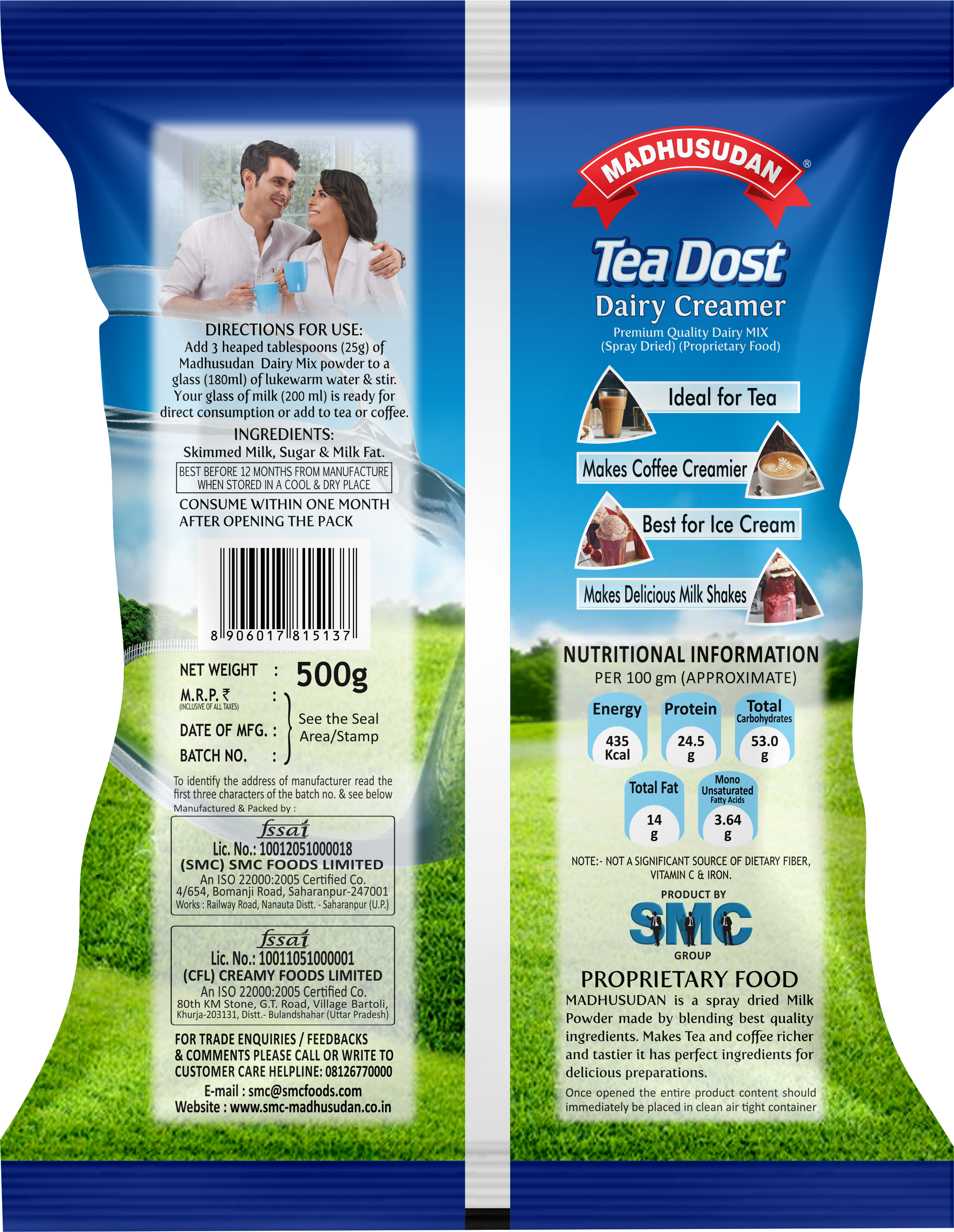 Madhusudan Dairy Creamer Tea Dost 500 gm Pack
