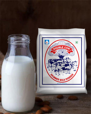 Madhusudan Skimmed Milk Powder Double Cow 1 Kg Pack